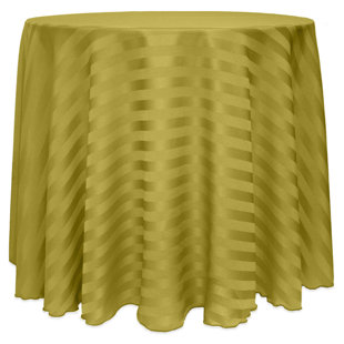 Ultimate Textile Satin Stripe Round Tablecloth