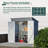 6 FT x 4 FT Rectangular Metal Storage Shed with Floor Frame & Aluminum Structure, Grey