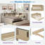 Wood Daybed With Storage Shelves, Sliding Doors And Trundles