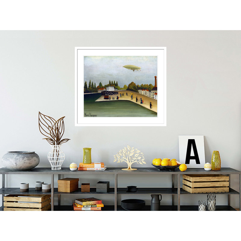 Quai d'Ivry par Henri Rousseau, impression giclée sur cadre, H 13,75 po x l 15,37 po