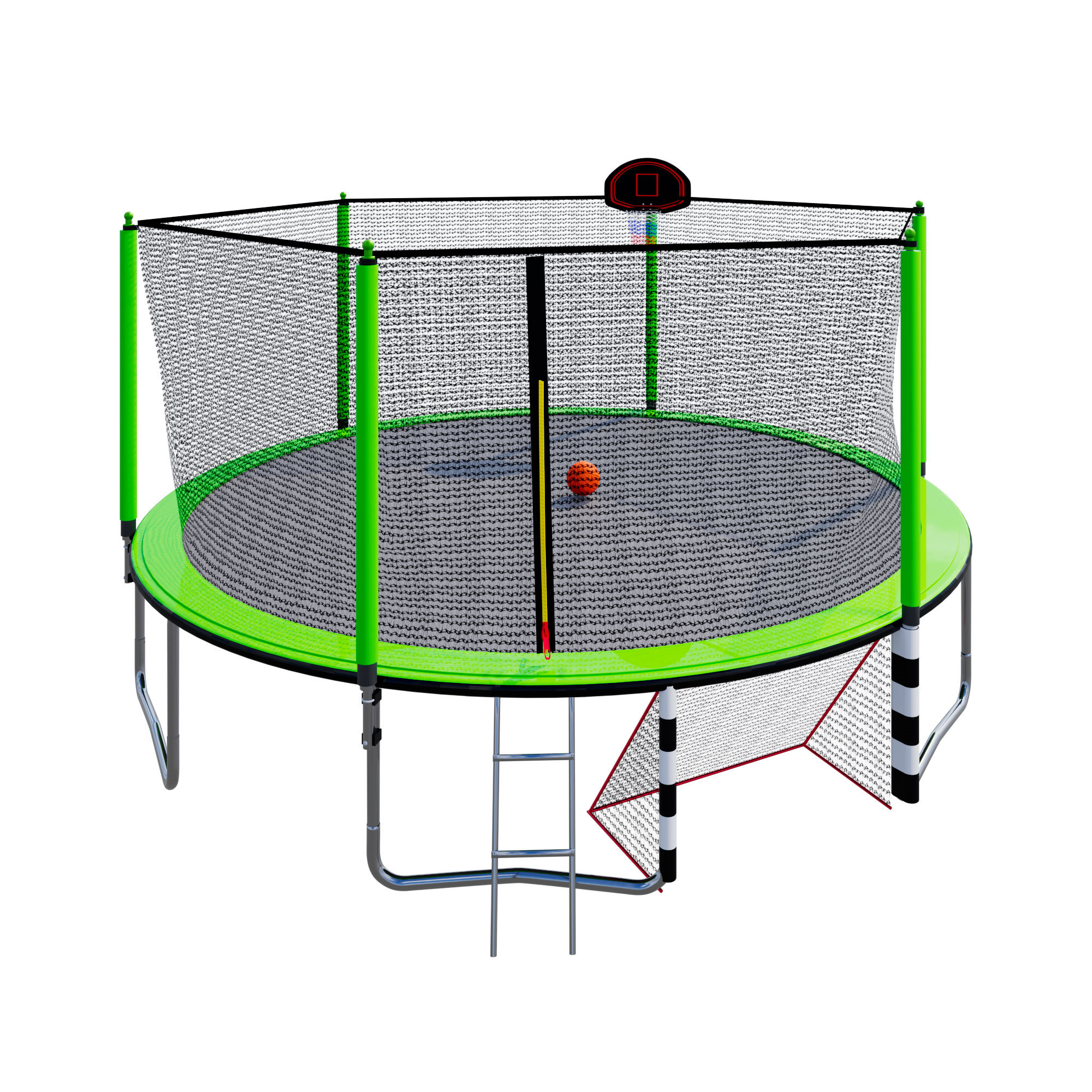 Excellent Future 16FT Trampoline With Basketball Hoop Pump And