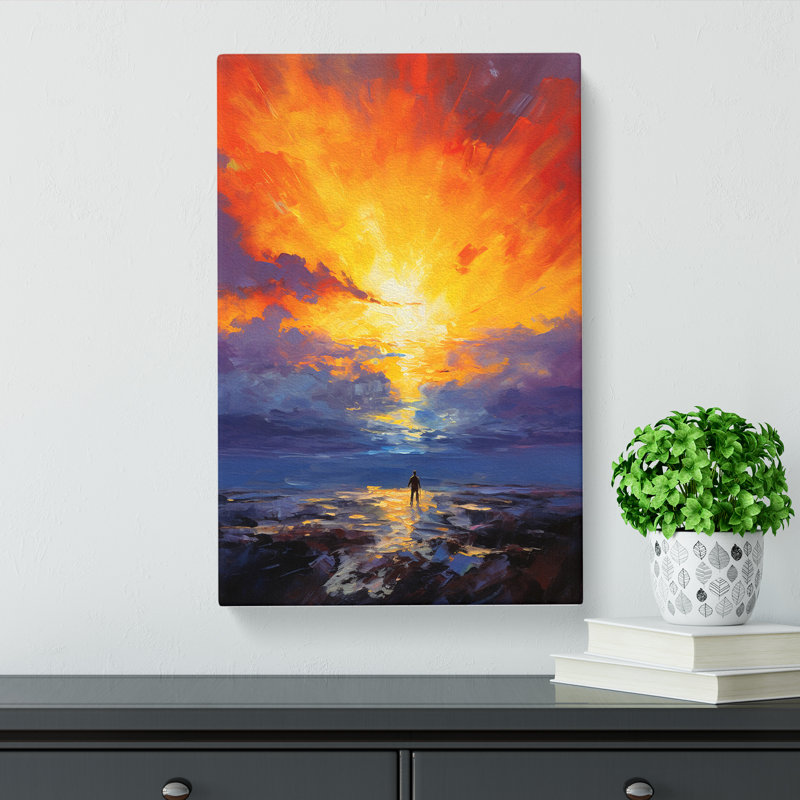 Sunset Gestural - Print, 76cm H x 50cm W x 3cm D