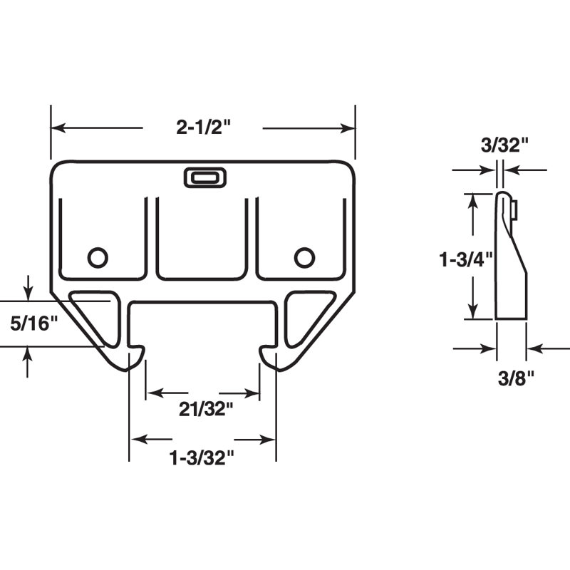 Prime-Line Orange, Plastic Drawer Track Guide Kit