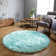Haja Turquoise Fluffy Faux Sheepskin Fur Shag Area Rug