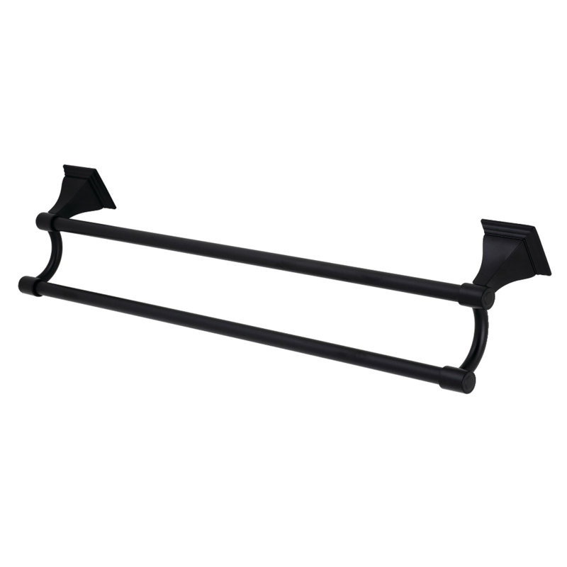 Monarch 24" Dual Towel Bar, Matte Black