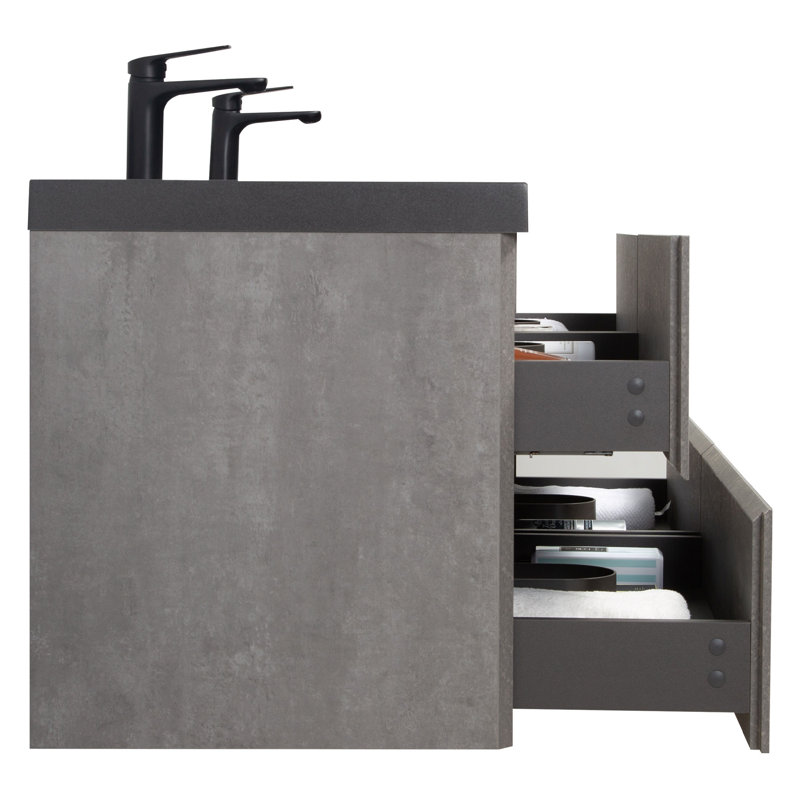 Meuble-lavabo double 72 po Dhruven