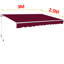 Dakota Fields 300cm W x 250cm D Fabric Cover Retractable Patio Awning-393917744