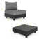 5 - Piece Outdoor Conversation Furniture Set, 4-Person Sofa Seating Group with Thick Cushions
