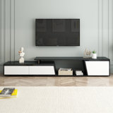 Modern, Minimalist Rectangle Extendable TV Stand Up To 100''