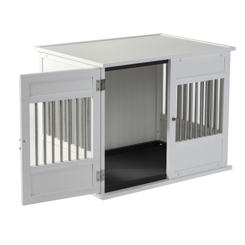 ECOFLEX Horizon Easy Access Dog Crate, Antique White, Medium (24.72" H x 23.07" W x 31.97" D)