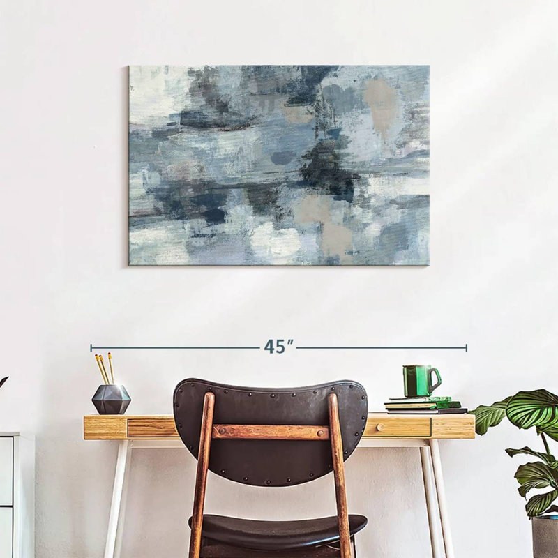 «In the Clouds Indigo And Grey Crop», reproduction sur toile, L 24 po x H 36 po