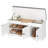3-Door Shoe Organizer with Adjustable Shelf and Flip-Top Seat