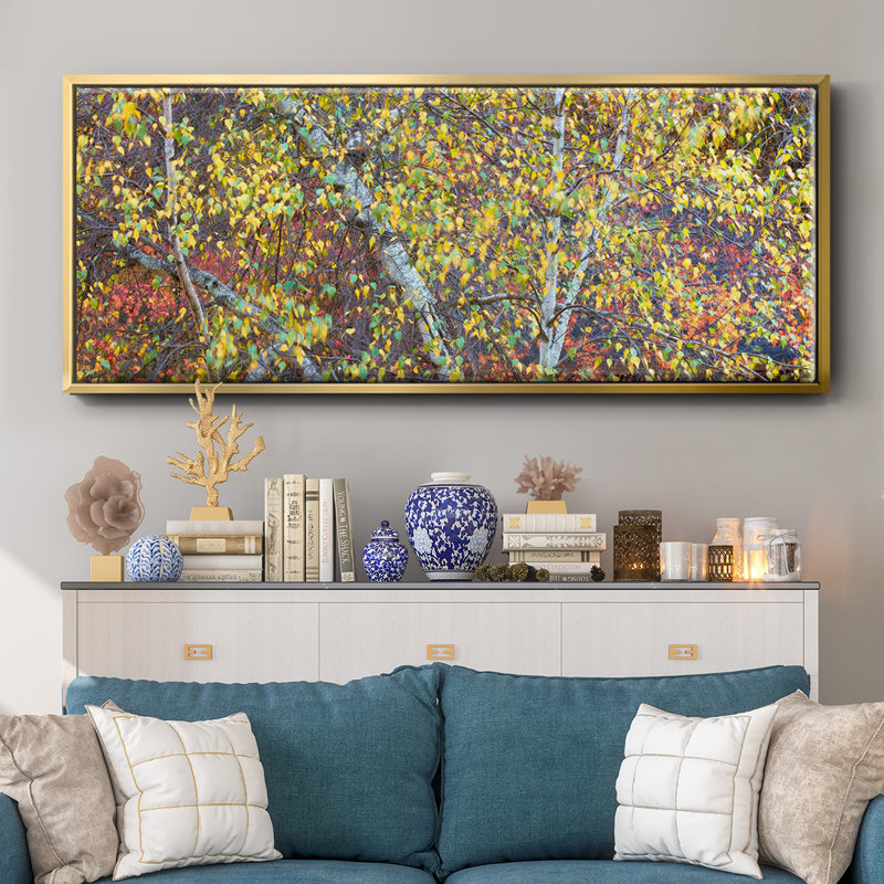 Tree Panorama IV- Framed Canvas, 20" H x 50" W