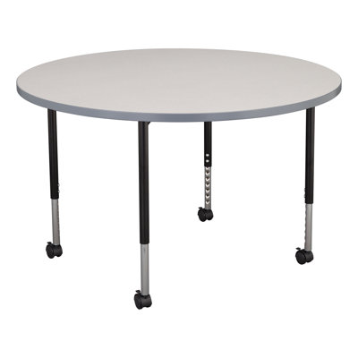 Structure Series 46" Adjustable Height Circular Activity Table with Casters