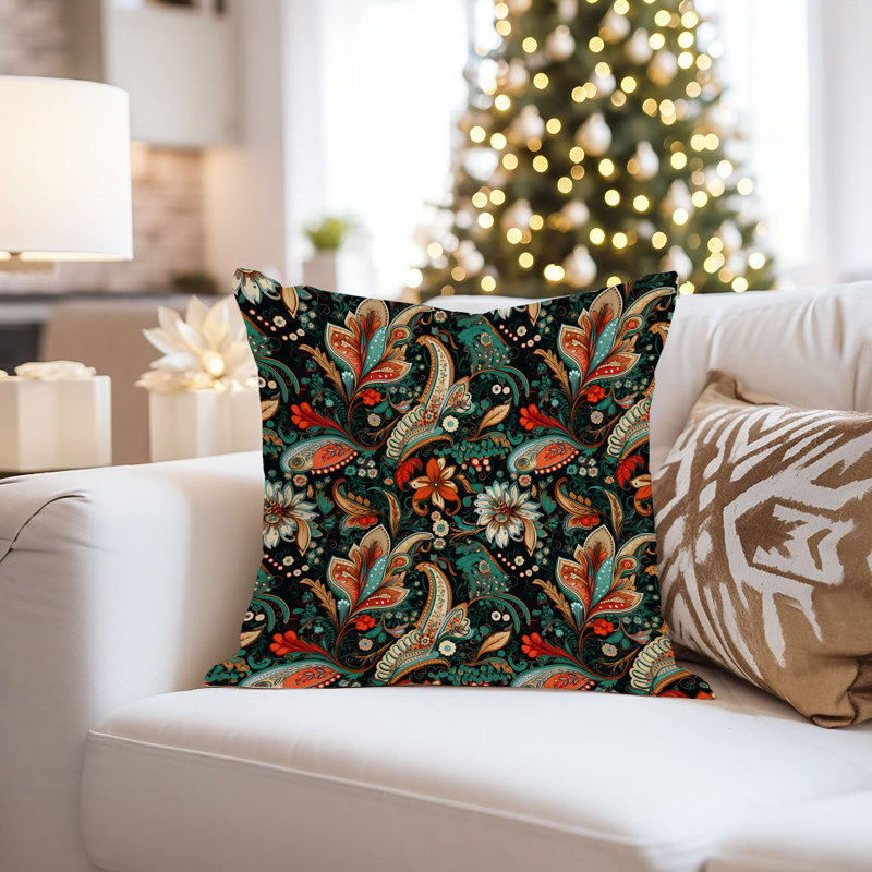 Abstract Boho Paisley Pattern III Bohemian, 16"H x 16"W