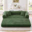 Canapé-lit 64,7 po en velours côtelé désossé, canapé futon modulaire, canapé en mousse à compression avec 2 coussins, aucun assemblage requis-1374894628-1369500009