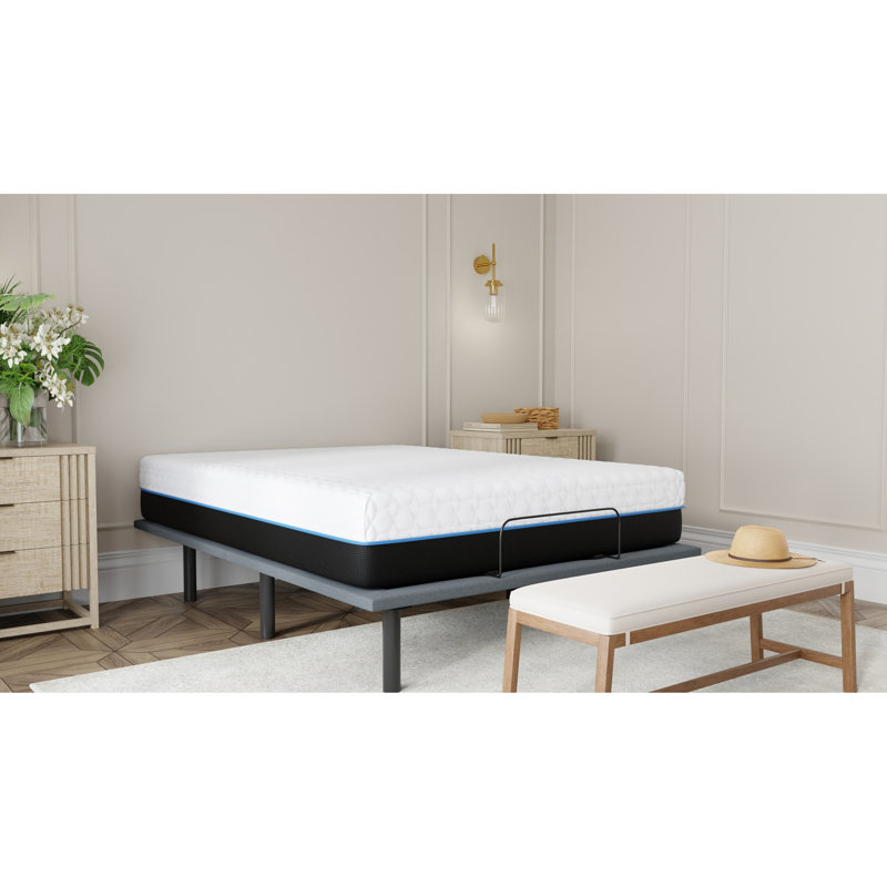Matelas très grand en cuivre 14 po avec gel à changement de phase et soutien en confort, Très grand lit