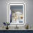 Hyosvany Matte Black Matel Framed LED Vanity Mirror with Front-lit and Back-lit, Memory Function, 3 Color Temperatures, Dimmable Light & Anti-fog Tempered Glass Mirror-285721197