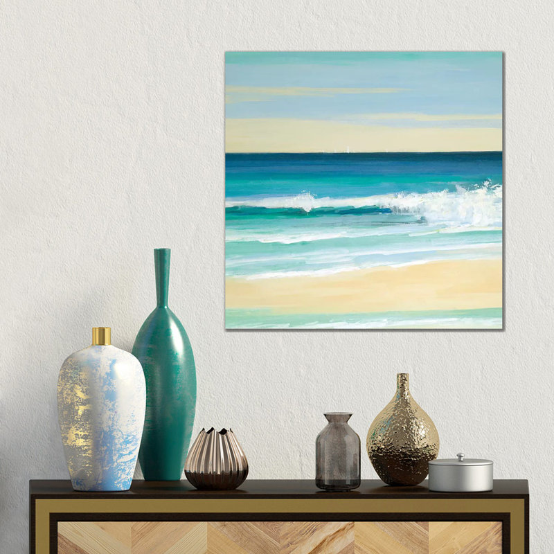 Sunny Seaside IV 1 Piece Wall Art on Canvas, 45.72 cm H x 45.72 cm W x 3.175 cm D, Wrapped Canvas