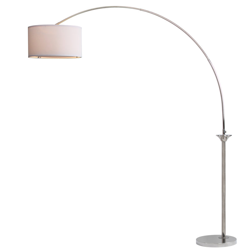 Wagga Wagga 84'' Shine Nickel Arched Floor Lamp