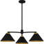 Lustre noir mat à 3 lumières Alterma