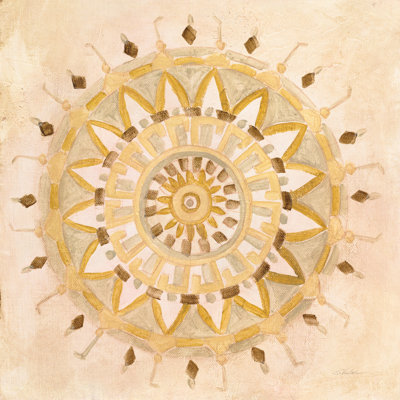 Textured Mandala by Silvia Vassileva - Unframed Painting on Canvas