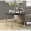 Table de bout carrée 22 po avec dessus en marbre Nicholls Industrial-29723112-115751189