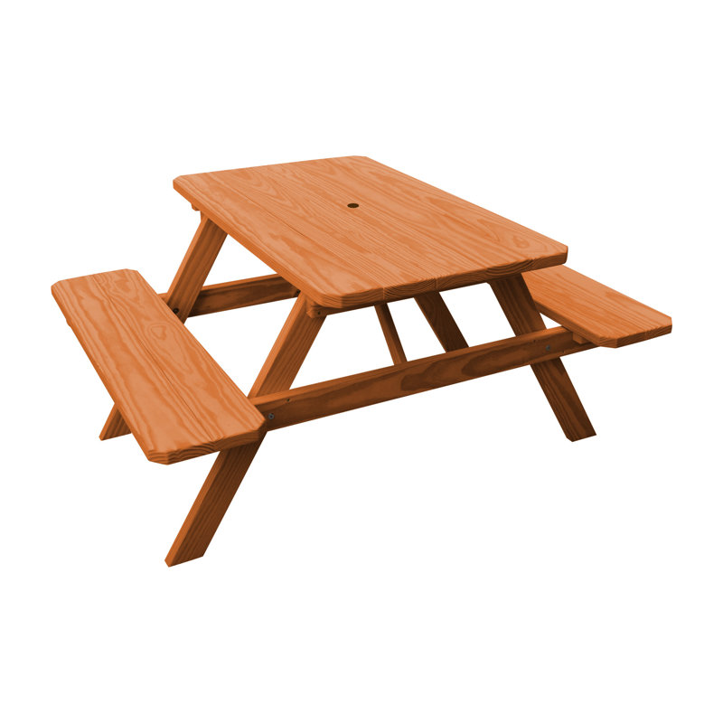 Ensemble repas d'extérieur rectangulaire Driscilla, 44 x 60 x 30, Bois rouge