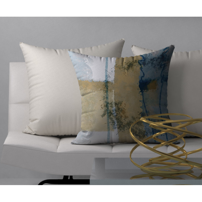 Housse de coussin carrée douteuse et insert, 18 po x 18 po