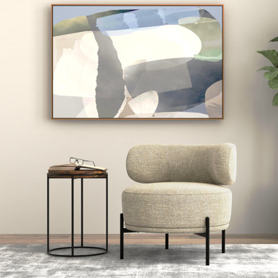 Fauteuil d'appoint beige moderne