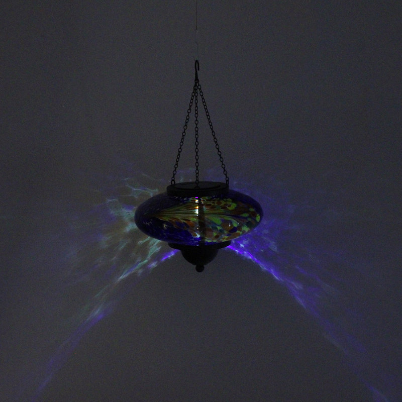 Lanterne solaire conique lumineuse Echo Valley, Bleu