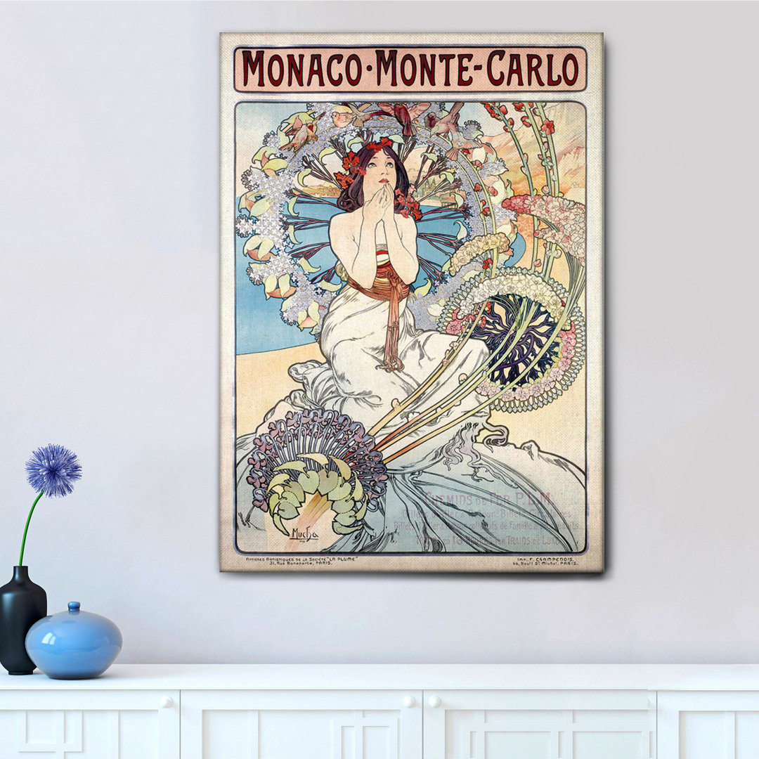 Leinwandbild Monaco - Monte Carlo von Alfons Mucha