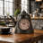 Industrial Analog Metal Tabletop Clock in Iron