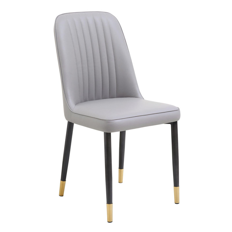 Chaises de salle à manger rembourrées modernes avec coussins épais et structure robuste, ensemble de 2