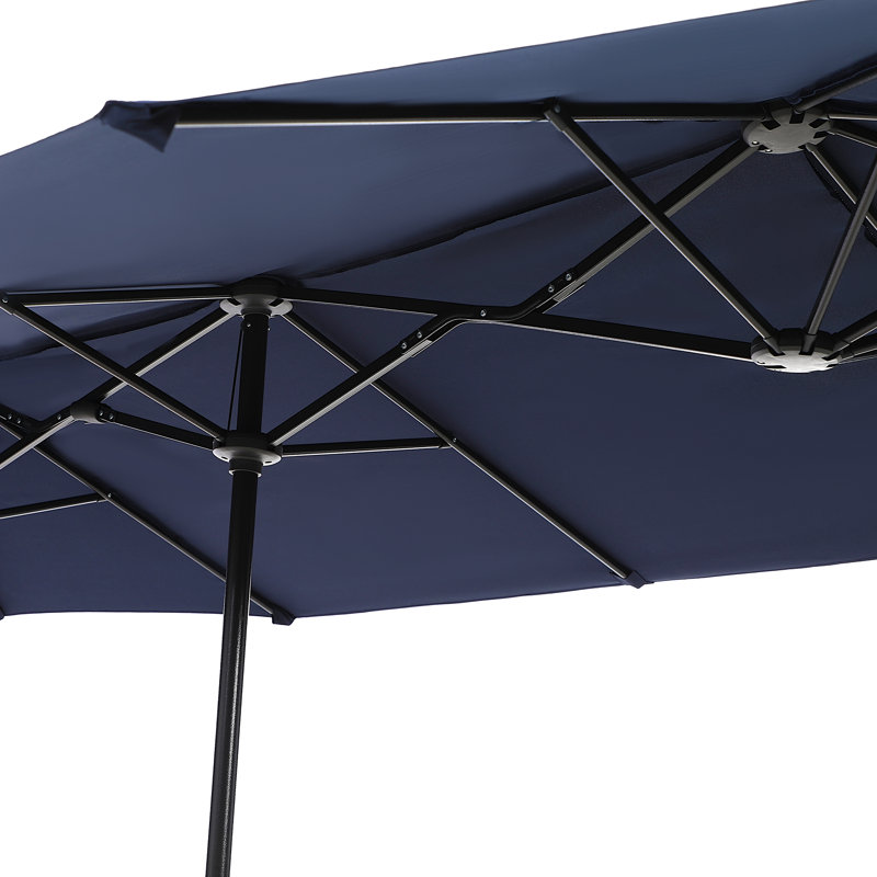 Parasol de marché rectangulaire 13 pi Aletse, Marine