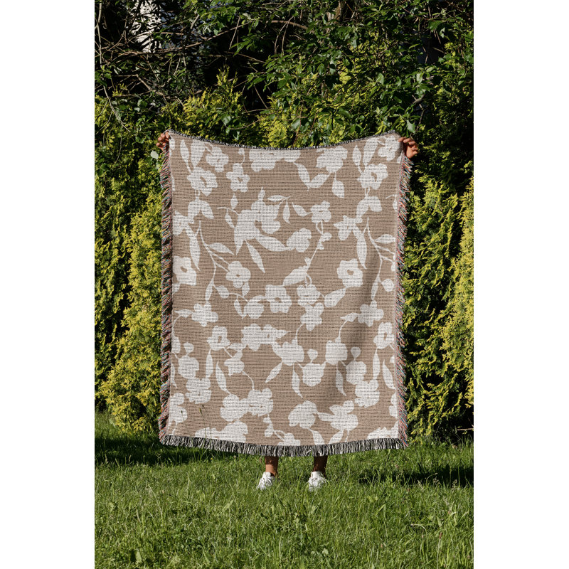 Jeté en coton Vera, Beige, 60 po x 80 po