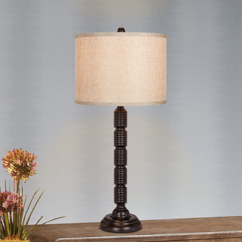 Sandhurst Metal Table Lamp, Beige, Oil Rubbed