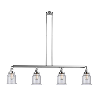 Canton - 4 lumières - 51 po - Chrome poli - Tige suspendue - Îlot réglable