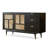 Wabi-sabi Style Solid Wood & Rattan Sideboard