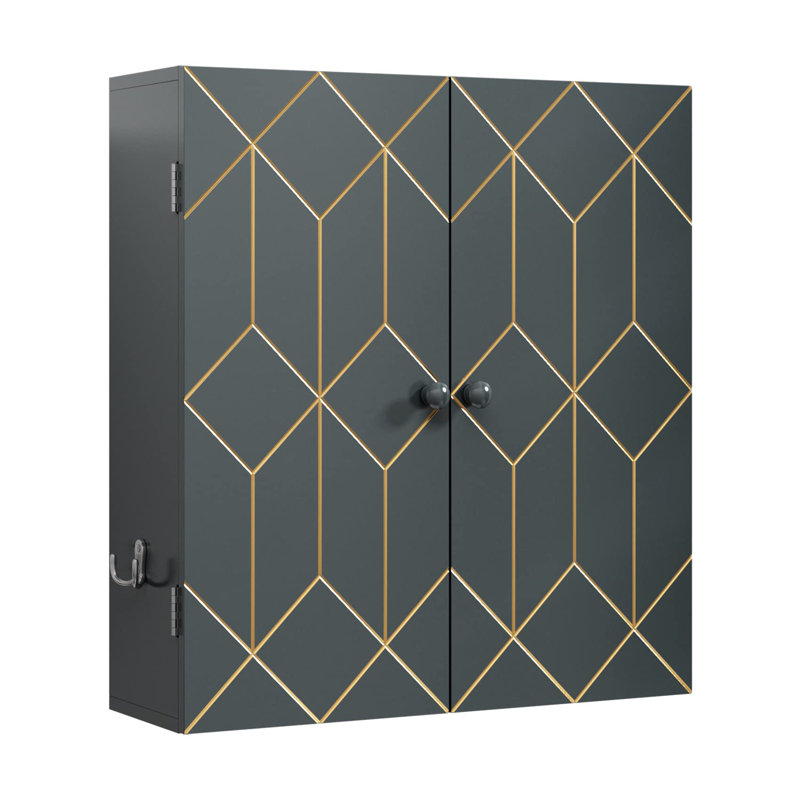 Armoire de salle de bain murale Yolisma, Gris
