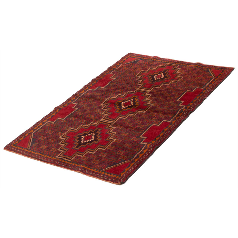 Tapis rouge Baluch 3 pi 8 po x 6 pi 0 po