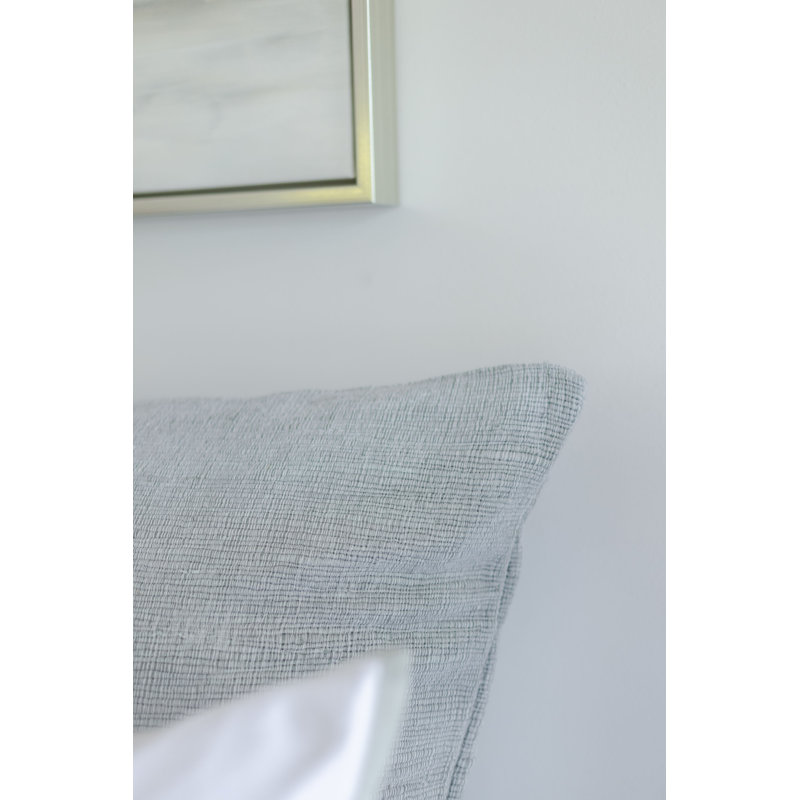 Athena Shore Blue Hand-Loomed Rectangular Pillow