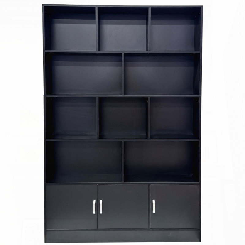 70.87" Tall Bookshelf with 10 Cubes and 3 Doors