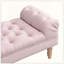 Banc bout de lit capitonné, grand repose-pieds rembourré, repose-pieds avec pieds, tabouret avec accoudoirs roulés, banc rembourré en tissu-129506386