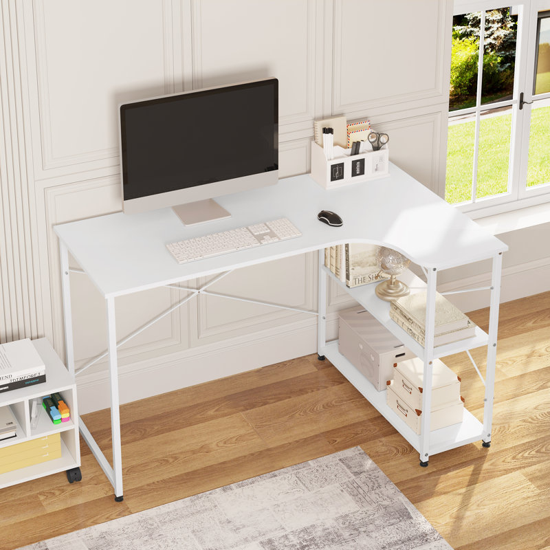 L-Shape Desk, White