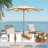 10.8Ft Sunbrella® All-Aluminum Pulley-Operated Round Umbrella-1302855205