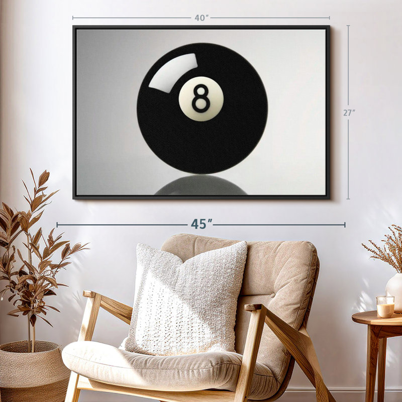 Pool Ball Canvas Print, 27" H x 40" W