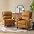 Anre Genuine Leather Recliners with Nailhead Trim