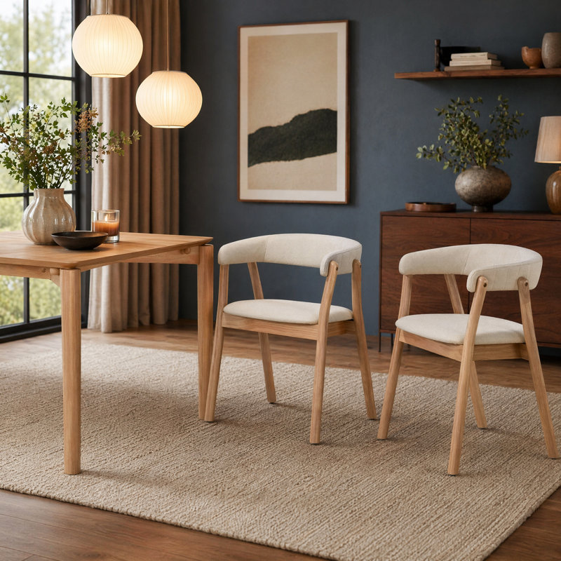 18.9 H Upholstered Dining Chair, Tan