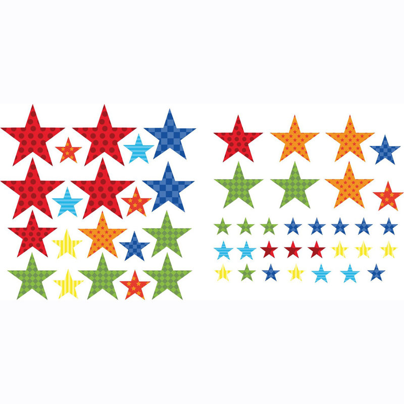 Ensemble d'adhésif décoratif 77 pièces étoiles